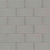 Oyster Gray  3x6x8mm Glass Tile