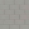 Oyster Gray Subway Glass Tile 4x12x8mm