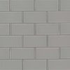 Oyster Gray Subway Glass Backsplash Tile 4x12x8mm