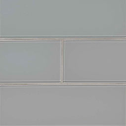 Oyster Gray Subway Glass Tile 4x12x8mm