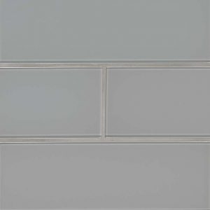 Oyster Gray Subway Glass Backsplash Tile 4x12x8mm