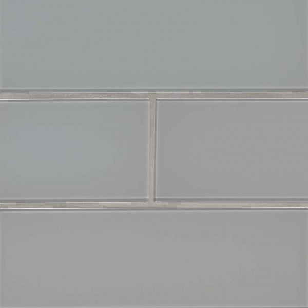 Oyster Gray Subway Glass Backsplash Tile 4x12x8mm