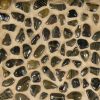 Polished Black Pebbles Meshed 12x12