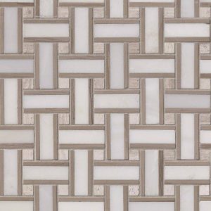 Renaissance Basketweave Pattern Honed Tile