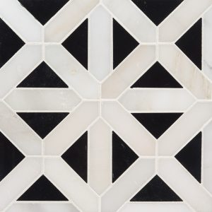 Retro Fretwork Polished Backsplash Tile