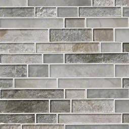 Savoy Interlocking Pattern 8mm Glass Backsplash Tile