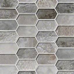 Savoy Picket Pattern 8mm Glass Backsplash Tile