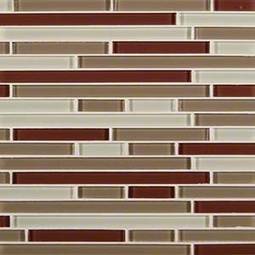 Sedona Blend Interlocking Pattern 8mm Glass Backsplash Tile