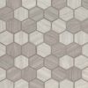 Silver Canvas Interlocking Pattern 8mm Glass Backsplash Tile