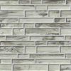 Silver Canvas Interlocking Pattern 8mm Glass Backsplash Tile