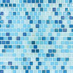 Sky Blue Blend  Glass Backsplash Tile