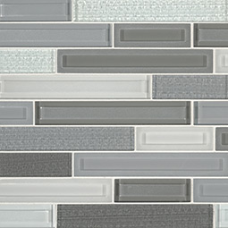 Skyline Staks Interlocking Pattern Glass Backsplash Tile