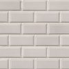 Gray Glossy Subway Tile Beveled 3x6