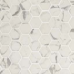 Statuario Celano Hexagon Backsplash Tile