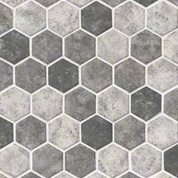 Urban Tapestry Hexagon 6mm  Glass Backsplash Tile