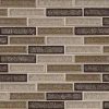 Winter Grey Brick 1x2x8mm Glass Backsplash Tile