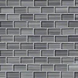 Winter Grey Brick 1x2x8mm Glass Backsplash Tile