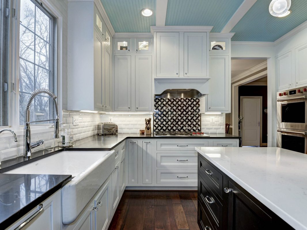 Arctic on Maple Flush Inset using Somerset Door | Kitchen Cabinets & Tiles, NJ | Art of Kitchen Tile