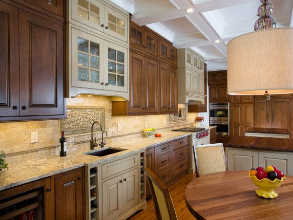 Coffee on Cherry Beaded Inset using Summit Door - Kitchen Cabinets ...