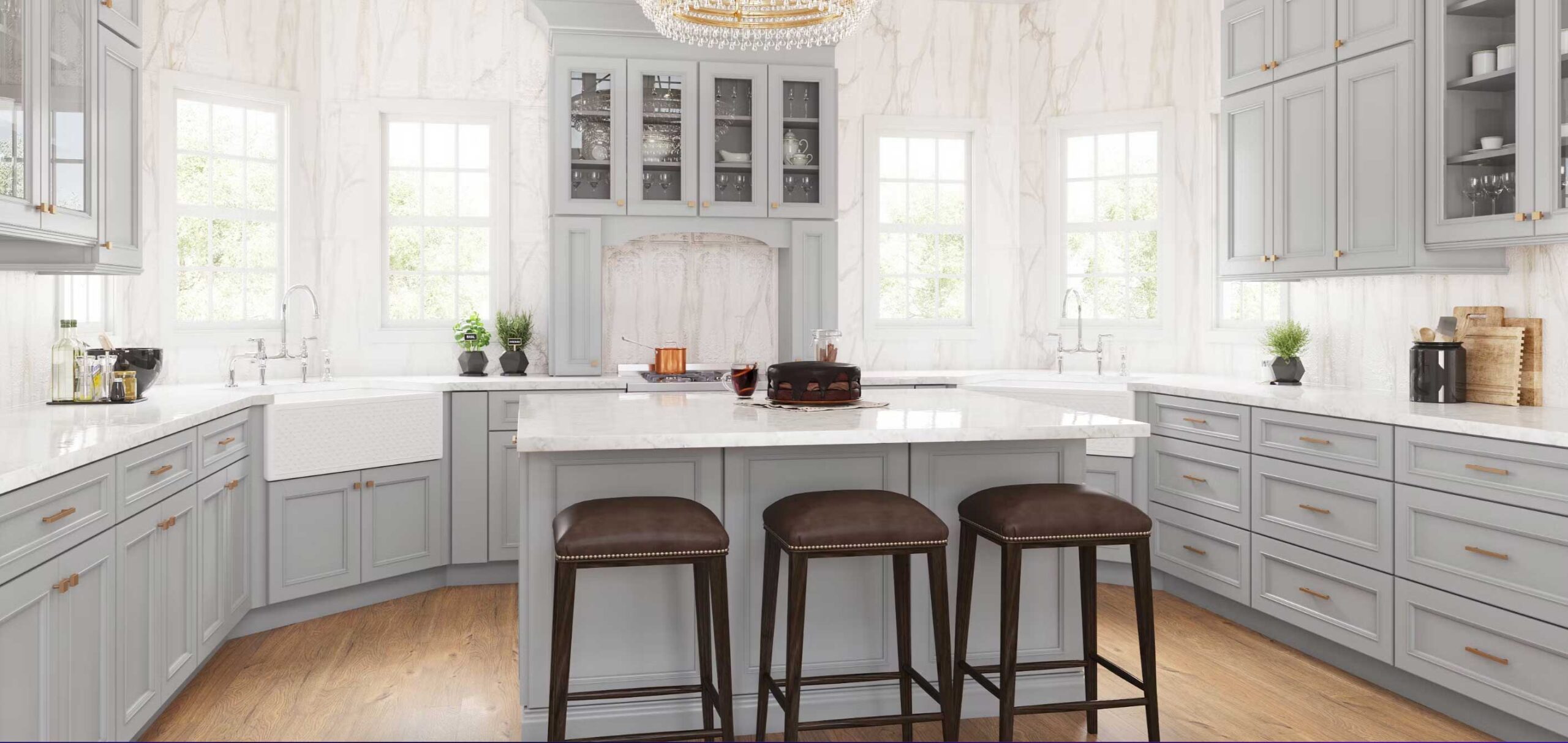 Fabuwood Allure Luna Kona Kitchen & Tiles, NJ Art of